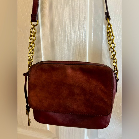 Fossil Aria Cabernet Small Crossbody Shoulder Bag - Picture 1 of 7